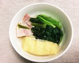 低糖質☆小松菜とベーコンの煮びたし作り方3写真