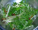 美肌効果☆アーモンドと水菜のサラダ作り方5写真