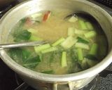 薩摩芋としいたけと小松菜の味噌汁作り方9写真