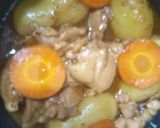 丸ごとじゃがいもと鳥の甘辛煮物作り方8写真