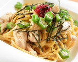 ささみとオクラの和風白だしパスタ作り方6写真