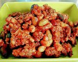 粗挽き肉のチリトマト味の応用例(1)作り方1写真
