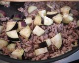 茄子＆クリームチーズ♥甘辛肉味噌ごはん作り方3写真