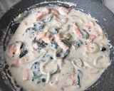 米粉と牛乳でサーモンのクリームパスタ作り方8写真
