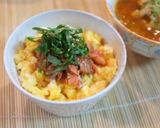 フライパン1つで簡単！オムライス風炒飯作り方9写真
