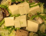 さば缶と豆腐のバーニャカウダソース蒸し煮作り方2写真