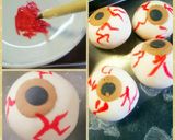 ハロウィン:お豆腐白玉 目玉&充血目玉作り方5写真