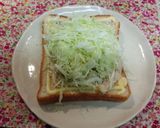 サラダチキンとキャベツのヘルシートースト作り方3写真