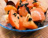 生わかめふりかけ×トマトで一品作り方2写真