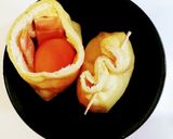 おでんの具にベーコンエッグ巾着作り方1写真
