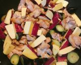 さつまいもと鶏モモ肉のピリ辛炒め作り方4写真