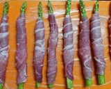 アスパラの肉巻き粒マスタードソースかけ作り方3写真