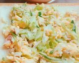 朝食！目玉焼とコールスローオープンサンド作り方4写真