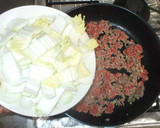 白菜の中華風炒め♪簡単ひき肉春雨作り方6写真