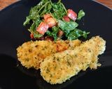 鶏ササミのパセリ入りパン粉焼き作り方5写真