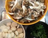 鰤とさといもと舞茸の煮物・大葉風味作り方1写真
