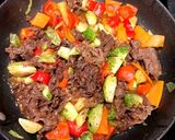 牛肉と野菜の味噌だれ炒め作り方4写真