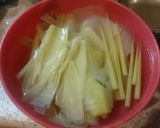 生の四方竹(しほうちく)下処理＆味噌汁作り方11写真