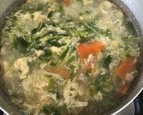 あまり野菜と豆苗♫とろ〜り中華卵スープ作り方4写真