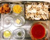 一人暮らしの唐揚げきのこのミートソース丼作り方1写真