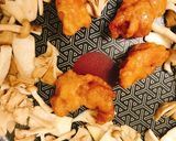 一人暮らしの唐揚げきのこのミートソース丼作り方6写真