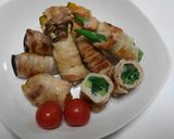 油なしで簡単ヘルシー☆秋野菜の豚バラ巻き作り方6写真