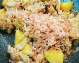 絶品！豚こまとポテトのバター醤油おかか作り方7写真