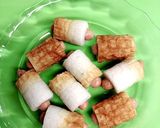 お弁当に★海苔巻きちくわウインナー作り方3写真