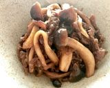 満足♡牛肉とキノコのしぐれ煮おにぎり♡作り方1写真