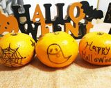 ハロウィン★みかんに絵を書いてお弁当に★作り方2写真