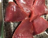 鰹刺身中華風ねぎ油がけ作り方1写真