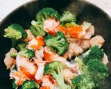 ブロッコリーと鶏肉のカニカマあんかけ作り方4写真