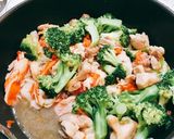 ブロッコリーと鶏肉のカニカマあんかけ作り方5写真