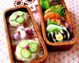 こにぎりとハロウィン生菓子弁当 詰め方作り方9写真