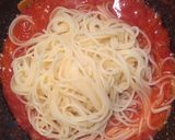 にんにくとトマトのスパゲティ作り方5写真