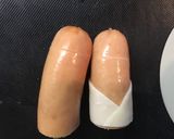 工作好きの 餃子の皮deミイラウィンナー作り方2写真
