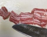 パクチー、シメジと豚バラ、トマトの卵炒め作り方1写真