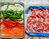 簡単今夜の夕飯！えのき豚肉韓国チャプチェ主菜作り方1写真