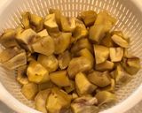 霜降り平茸入り松茸風味の栗おこわ作り方2写真