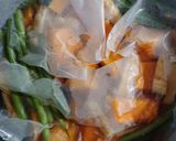 カボチャとさやいんげんの煮物作り方2写真