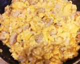 【離乳食】ぷりぷり鶏肉のたまご豆腐とじ作り方3写真