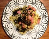 頂き物で作る！高菜とソーセージのパスタ作り方8写真