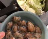冷凍あさりとキャベツ五分で出来る酒蒸し？作り方2写真