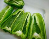 旨っ♥ピーマンの椎茸軸詰め(カレー風味)作り方2写真