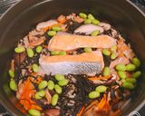 ストウブ鍋で時短♪ 鮭の炊き込みごはん作り方3写真