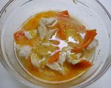 レンジで簡単!鶏人参のほんだし親子丼作り方3写真