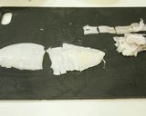 春菊とイカのガーリック炒め作り方2写真