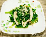 春菊とイカのガーリック炒め作り方7写真