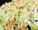 玉子＆キャベツチャーハン★納豆添え作り方3写真