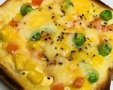 ミックス野菜のマヨネーズ＆チーズトースト作り方4写真